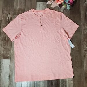 NWT Stitch Fix Even Tide Short Sleeve Men's Size Large Regular Pink